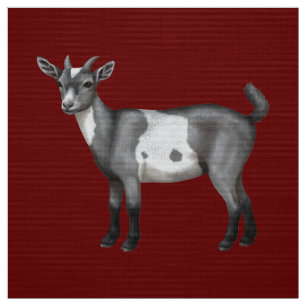 Cute Grey Spotted Goat Fabric
