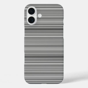 Cute grey stripes iPhone 16 plus case