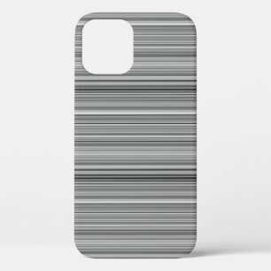 Cute grey stripes iPhone 12 pro case