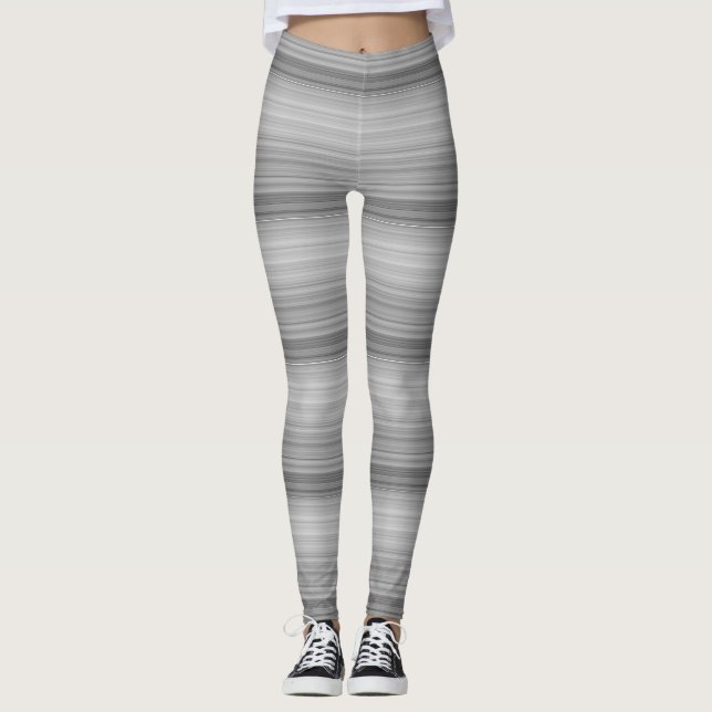 Cute grey stripes leggings (Front)