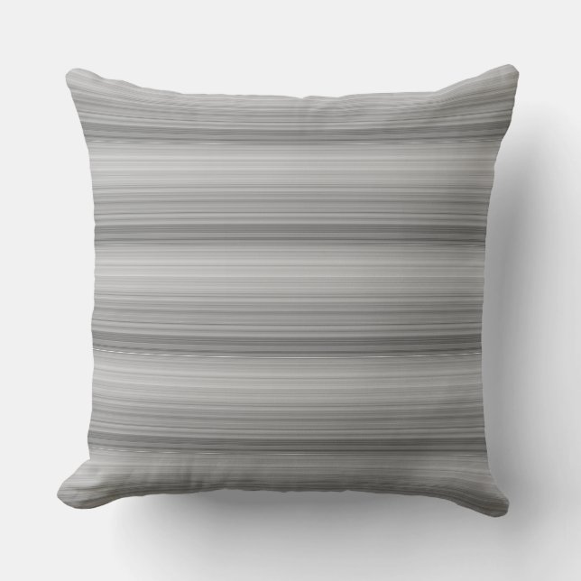 Cute grey stripes throw pillow (Front)