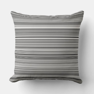 Cute grey stripes throw pillow