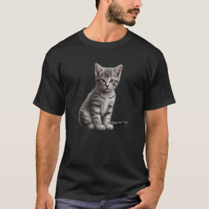 Cute Grey Tabby Cat Kitten T-Shirt