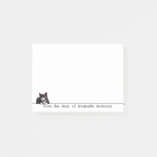 Cute Grey Tuxedo Cat Personalize Notes