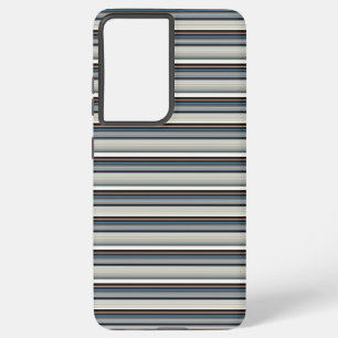 Cute grey white stripes samsung galaxy case