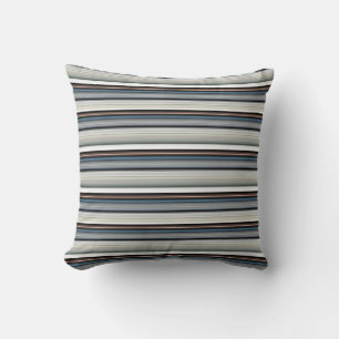 Cute grey white stripes throw pillow