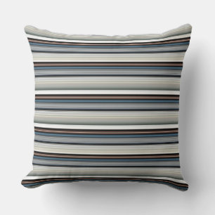 Cute grey white stripes throw pillow