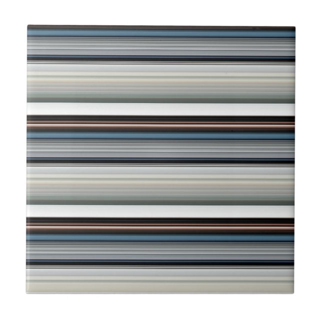 Cute grey white stripes tile (Front)