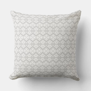 Cute grey zigzag pattern mug button throw pillow
