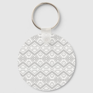 Cute grey zigzag pattern mug keychain