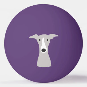 Cute Greyhound, Italian Greyhound or Whippet Dog Ping Pong Ball