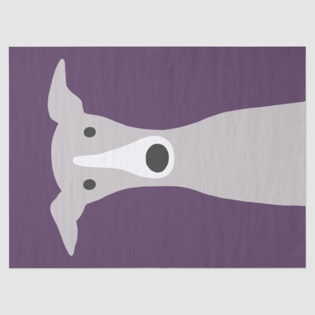 Cute Greyhound, Italian Greyhound or Whippet Dog Tissue Paper (Front)