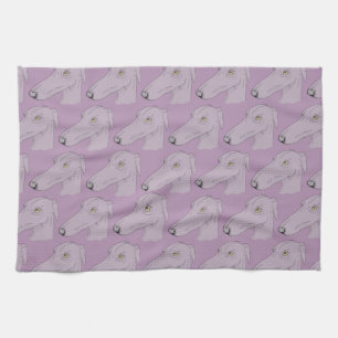 Cute greyhound pattern kitchen towel