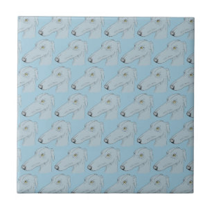 Cute greyhound pattern tile