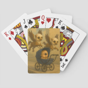 Cute Griffins & Baby Cyclops Mythology Fantasy Art Playing Cards
