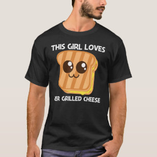 Cute Grilled Cheese For Girls Kids Toast Bread 1 T-Shirt