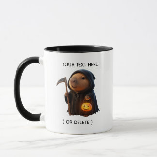 Cute Grim Reaper Capybara Halloween Custom Mug