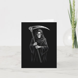 Cute Grim Reaper Spooky Grave Candy Digger Monster Card