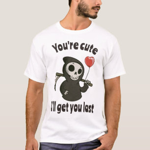 Cute Grim Reaper with romantic heart T-Shirt
