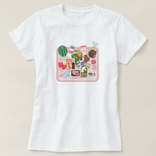 Cute Grocery Basket Aesthetic T-Shirt Cozy Food