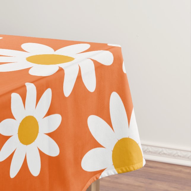 Cute Groovy Daisy Tablecloth (In Situ)
