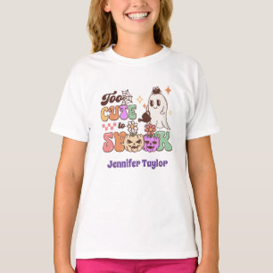 Cute Groovy Ghost, spooky vibes, halloween T-Shirt