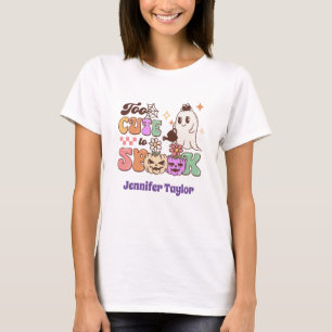 Cute Groovy Ghost, spooky vibes, halloween T-Shirt