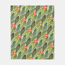  Cute Groovy Hippie Red Green Daisy Floral Pattern