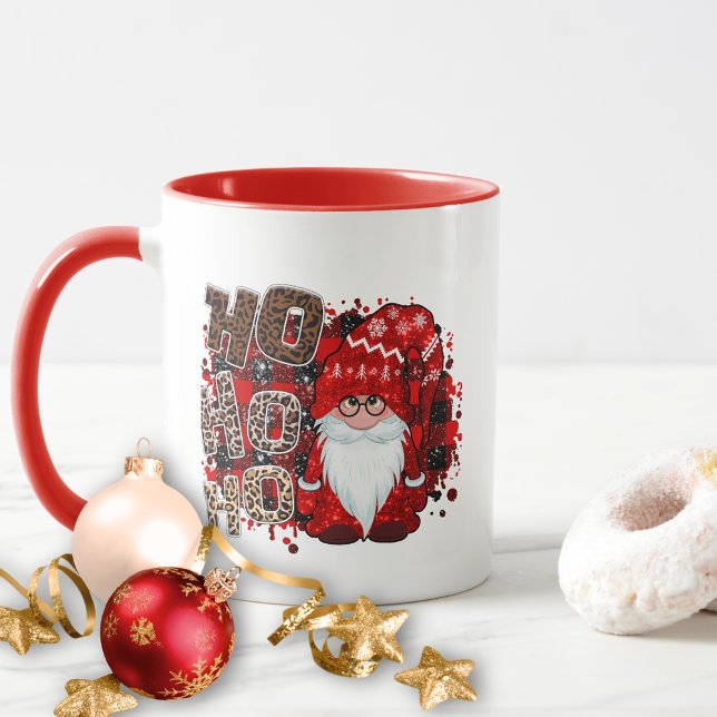 Cute Groovy Red Gnome Santa Claus Christmas Womens Mug (Creator Uploaded)