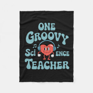 Cute Groovy Science Teacher Appreciation Back To Fleece Blanket