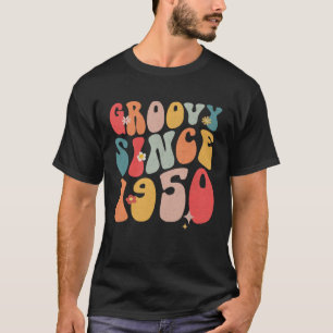 Cute Groovy Since 1950 Colorful Flowers Style 72n T-Shirt