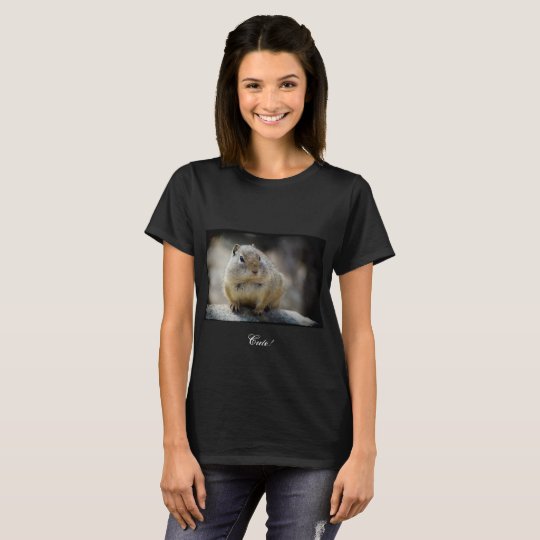 Cute Ground Squirrel Black Border T-Shirt