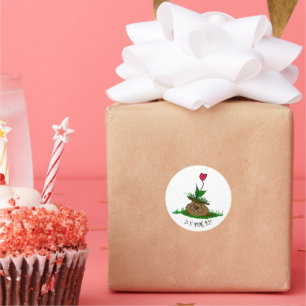 Cute Groundhog Looking for Spring Classic Round Sticker