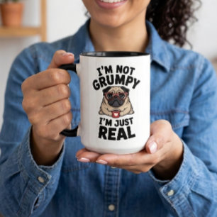 Cute Grumpy Pug Gift Sarcastic Dog Lover Mom Dad Mug