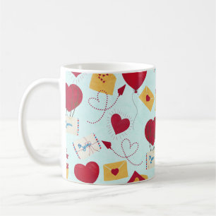 Cute Grungy Pretty Valentine’s Airmail Love Letter Coffee Mug