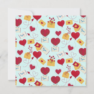 Cute Grungy Pretty Valentine’s Airmail Love Letter Holiday Card
