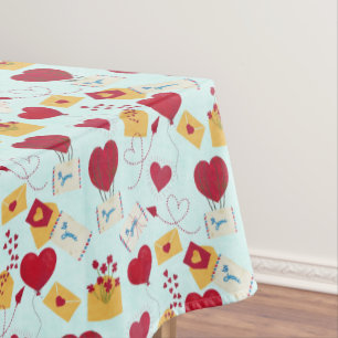 Cute Grungy Pretty Valentine’s Airmail Love Letter Tablecloth