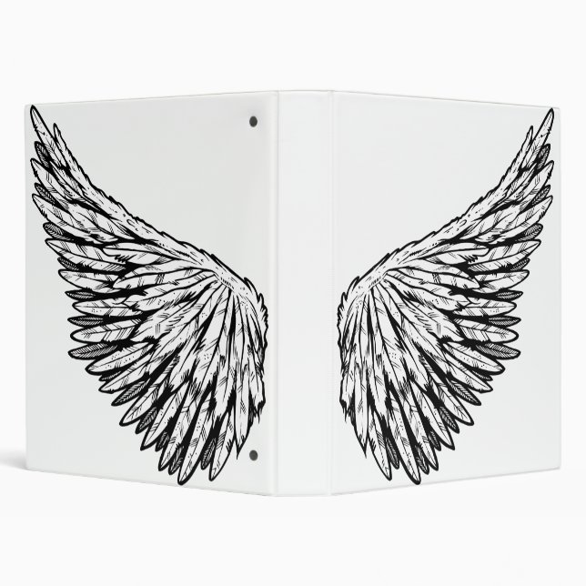 Cute Guardian Angel's Wing(s) Vector Art Binders (Background)