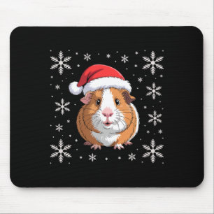 Cute Guinea G Wearing Santa Hat Christmas Premium Mouse Pad