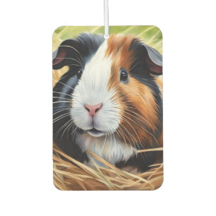 Cute Guinea Pig Animal Pet Cavy Watercolor Picture Air Freshener