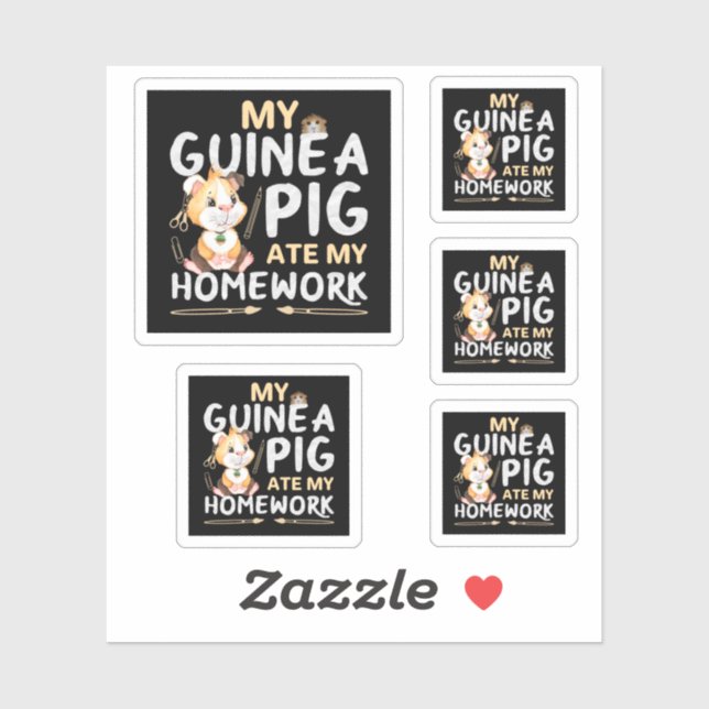 Cute Guinea Pig Ate My Homework (Sheet)