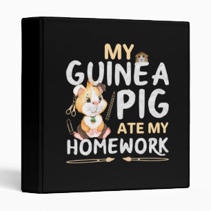 Cute Guinea Pig Ate My Homework Binder