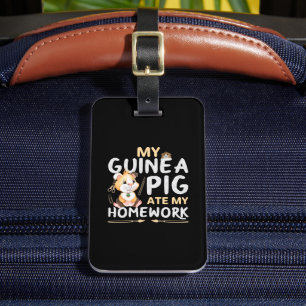 Cute Guinea Pig Ate My Homework Luggage Tag