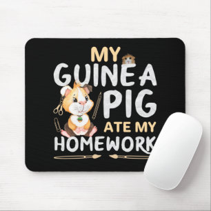 Cute Guinea Pig Ate My Homework Mouse Pad