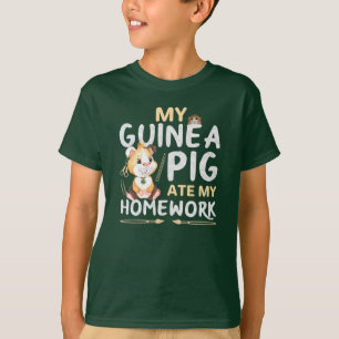 Cute Guinea Pig Ate My Homework T-Shirt