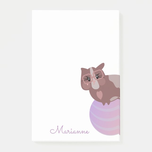 Cute Guinea Pig Ball Post-it Notes (Front)