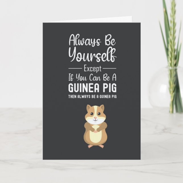 Cute Guinea Pig Cards Pets Happy Funny (Front)