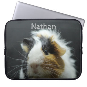 Cute Guinea Pig Chalkboard Personalised Laptop Sleeve