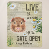 Cute Guinea pig Country Style Positive Quote 