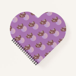 Cute Guinea Pig Fitness Exercise Ball Purple   Notebook